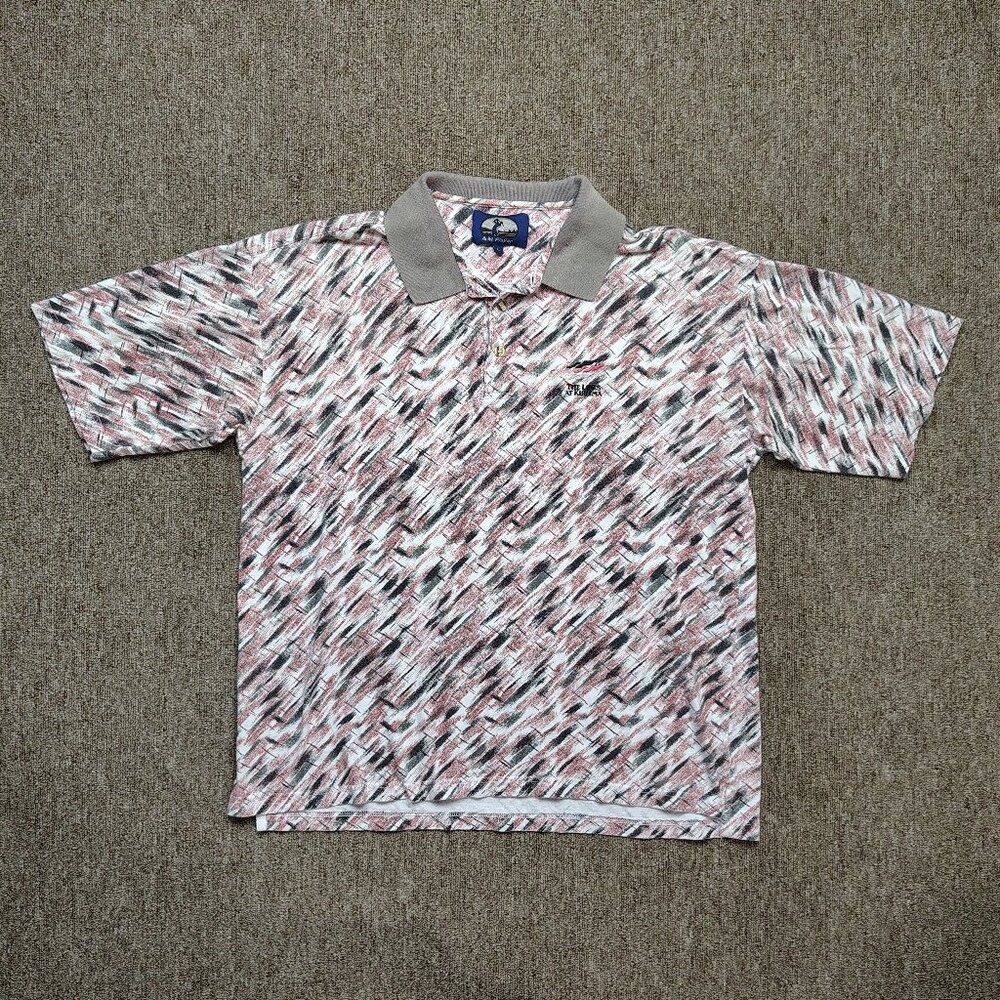 Vintage GOLF POLO Men's Large The Links At Kuilima Hawaii Scratch Pattern